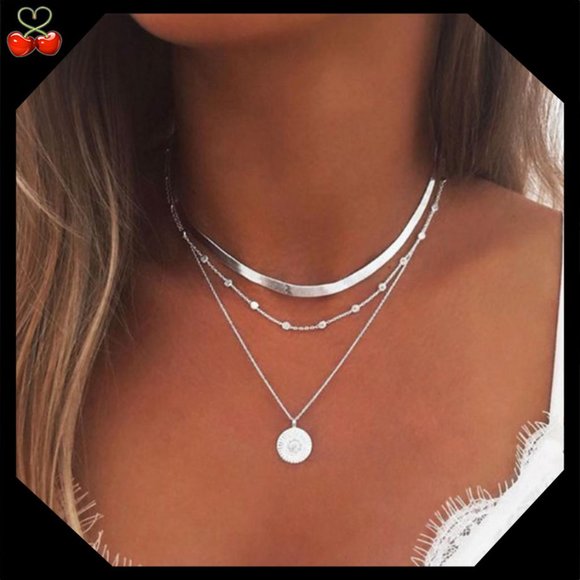 Mary's Cherries Boutique Jewelry - COPY - 🍒 GREEK Three Tier Coin Necklace